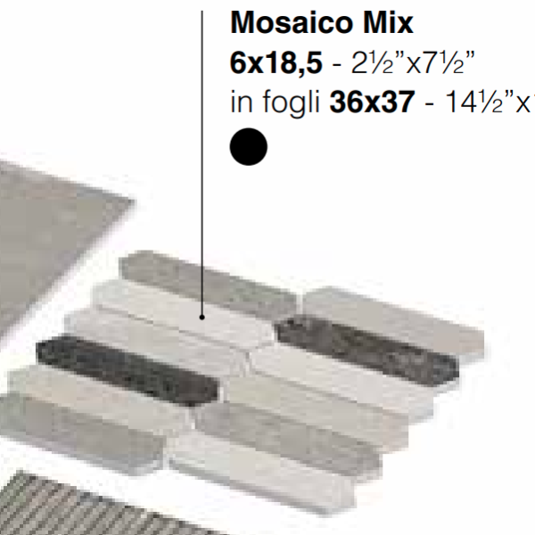 Centura Mosaic Blendstone Mix Natural 14-1/2" x 15"