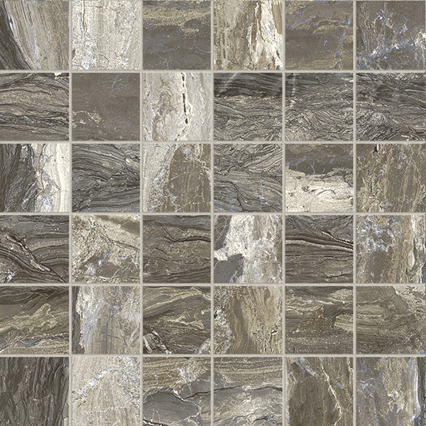 Centura Mosaic Tiles Gemstone Polished Taupe 12" x 12"