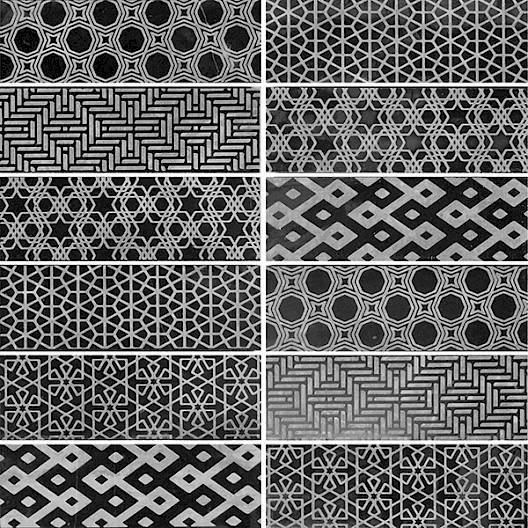 Centura Mosaic Seamless Black Polished 12" x 12"