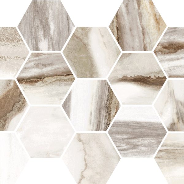 Centura Mosaic Nebula Almond Polished 9" x 13"