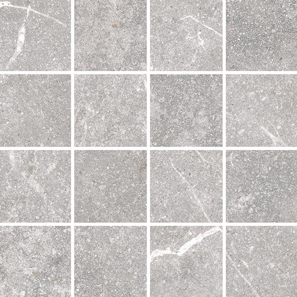 Centura Mosaic Soapstone Silver Matte 12" x 12"