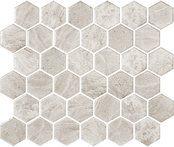 Centura Mosaic Miki - InkJet Mosaics Light Grey Matte 11" x 13"