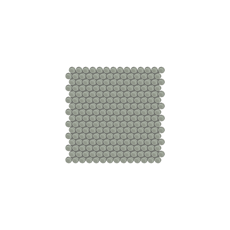 Anatolia Glass Mosaic Penny Round Element Smoke Glossy 12" x 12"