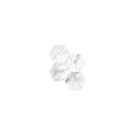 Anatolia Mosaic Hexagon La Marca Arabescato Polished 10" x 11-1/2"