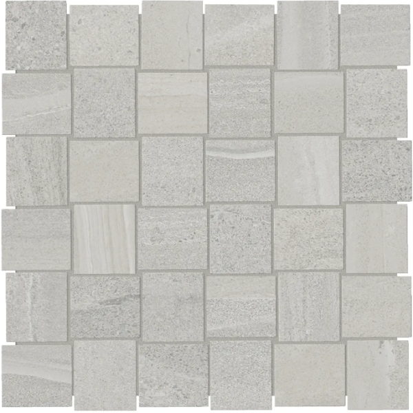 Anatolia Mosaic Basketweave Davenport Ash Matte 12" x 12"