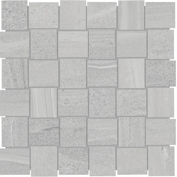 Anatolia Mosaic Basketweave Davenport Ice Matte 12" x 12"