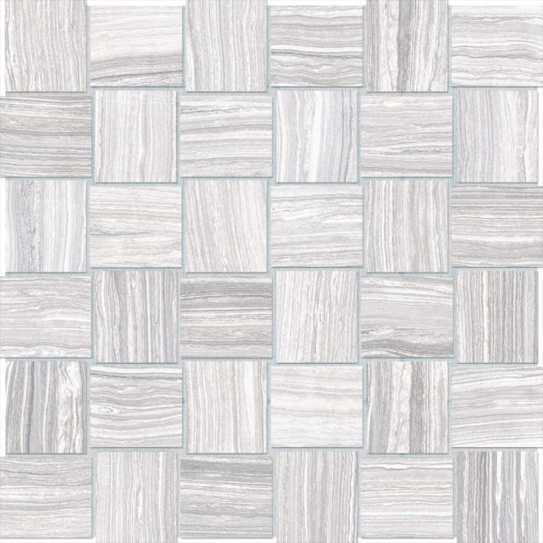 Anatolia Mosaic Basketweave Eramosa Ice 2" x 2"