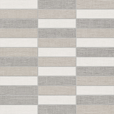 Anatolia Mosaic Stacked Belgian Linen Light Blend Matte 12" x 12"