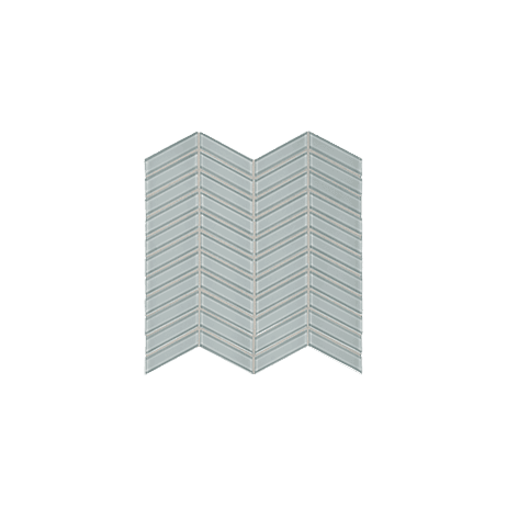 Anatolia Mosaic Chevron Element Cloud Glossy 12" x 12"
