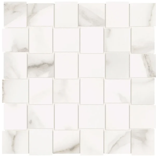 Anatolia Mosaic Basketweave Mayfair Calacatta Oro Polished 12" x 12"