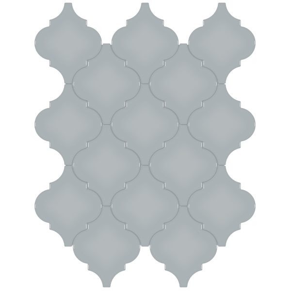 Anatolia Mosaic Beveled Arabesque Soho Cloud Blue Glossy 10" x 13"