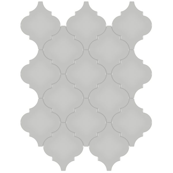 Anatolia Mosaic Beveled Arabesque Soho Loft Grey Glossy 10" x 13"