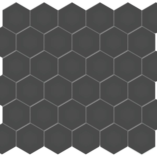Anatolia Mosaic Glazed Hexagon Soho Retro Black Matte 11" x 12"