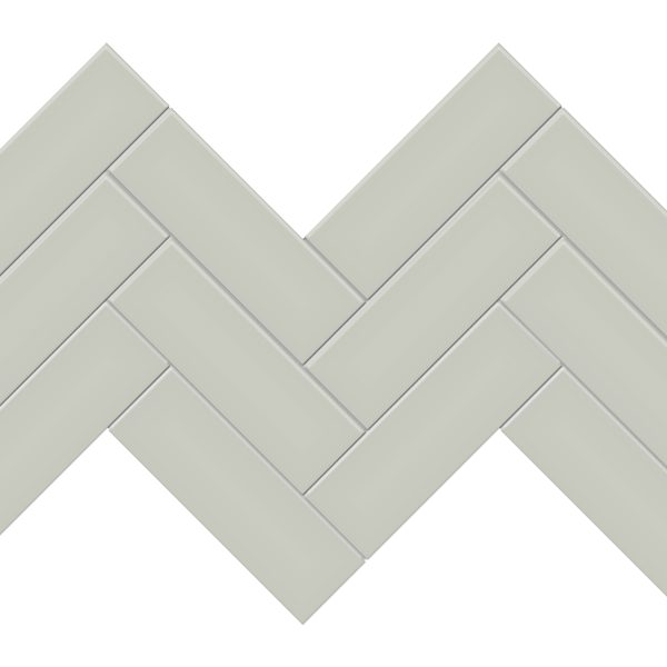 Anatolia Mosaic Herringbone Soho Soft Sage Glossy 8-1/4" x 17"