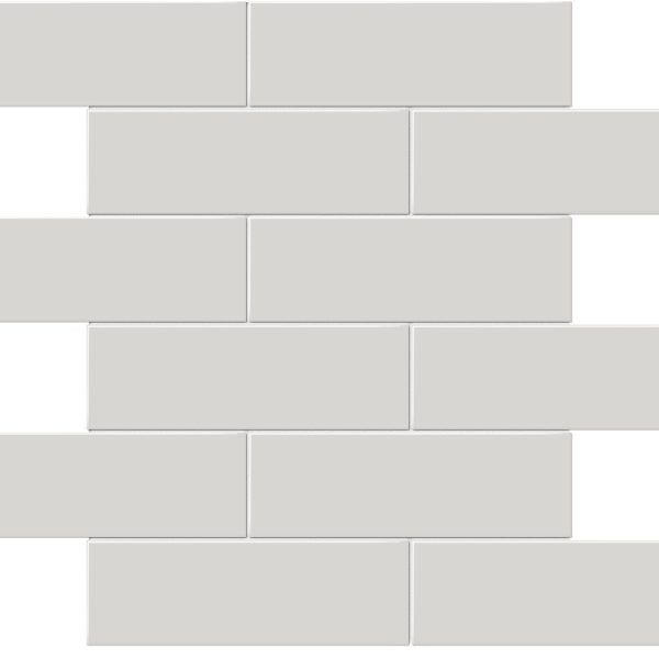 Anatolia Mosaic Brick Soho Halo Grey Glossy 12" x 12"