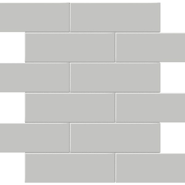 Anatolia Mosaic Brick Soho Loft Grey Matte 12" x 12"