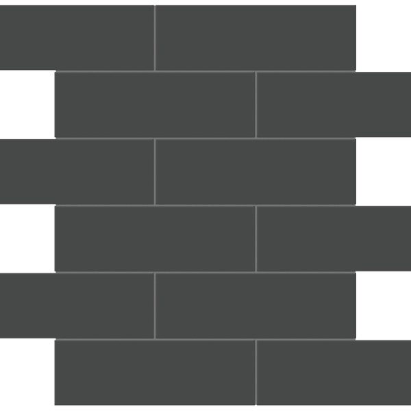 Anatolia Mosaic Brick Soho Retro Black Matte 12" x 12"