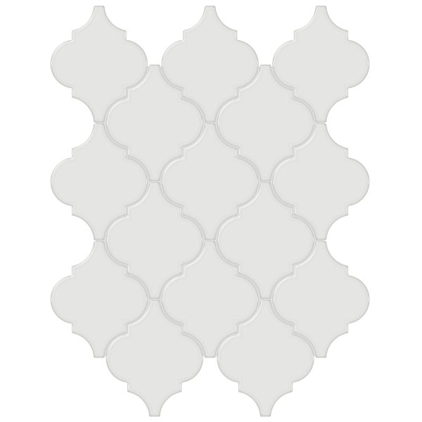 Anatolia Mosaic Beveled Arabesque Soho Vintage Grey Glossy 10" x 13"