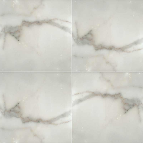 MSI Surfaces Floor Tiles Calacatta Gold White-Cool Honed 12" x 12"