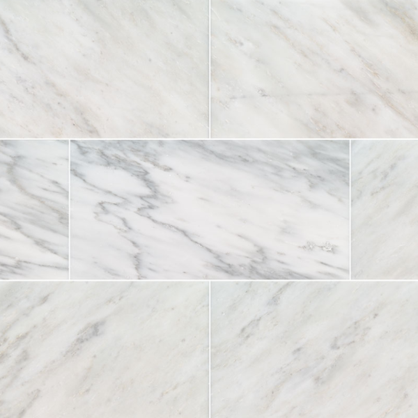 MSI Surfaces Floor Tiles Arabescato Carrara White-Cool Polished 18" x 36"