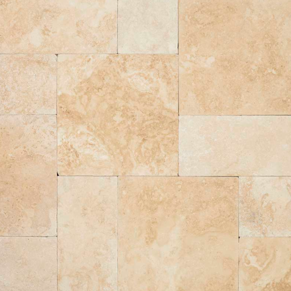 MSI Surfaces Floor Tiles Natural Stone Pavers Tuscany Ivory Tumbled Multi-Size