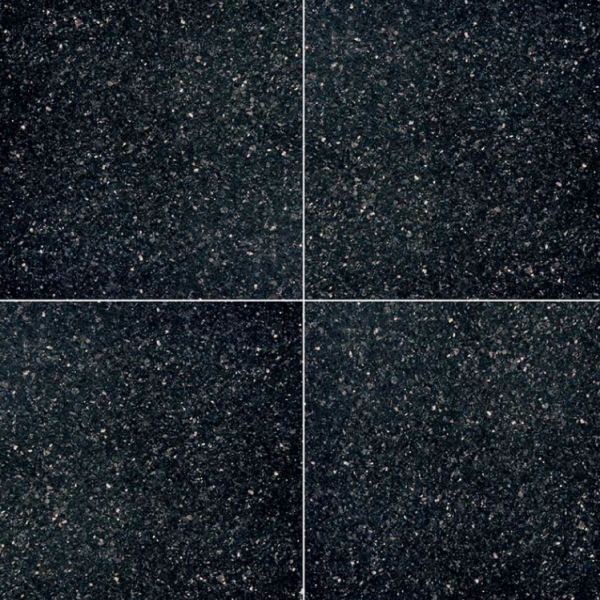 MSI Surfaces Floor Tiles Granite Countertops Black Galaxy Polished 18" x 18"