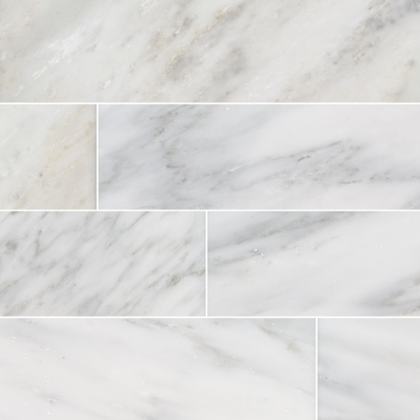 MSI Surfaces Floor Tiles Arabescato Carrara White-Cool Polished 6" x 24"