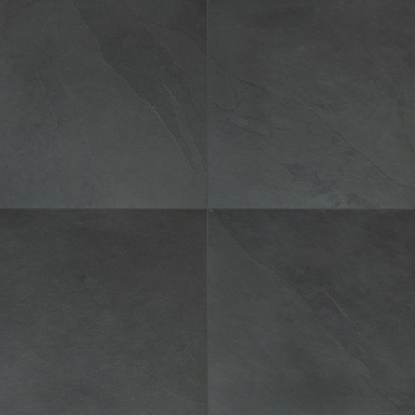 MSI Surfaces Floor Tiles Montauk Black Gauged 24" x 24"