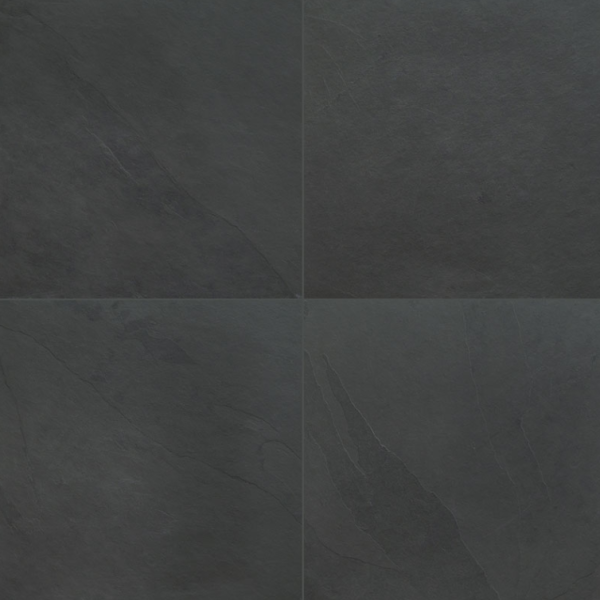MSI Surfaces Floor Tiles Montauk Black Honed 12" x 12"