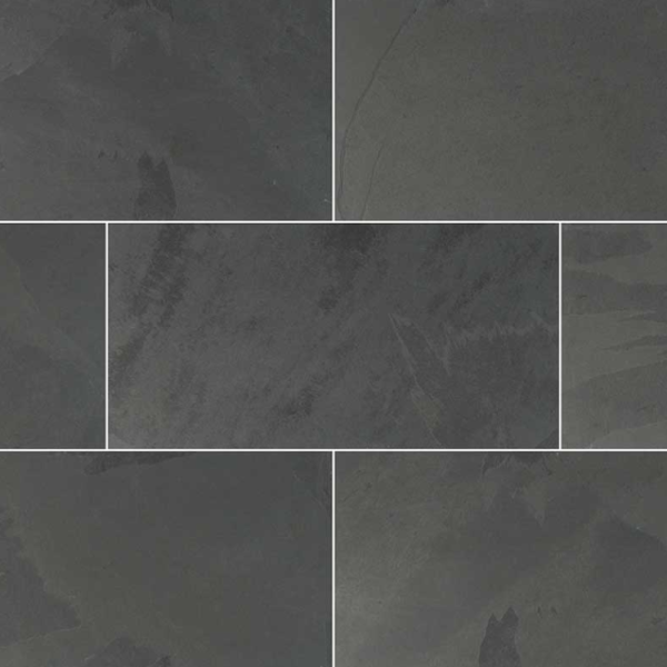 MSI Surfaces Floor Tiles Montauk Black Gauged 16" x 24"