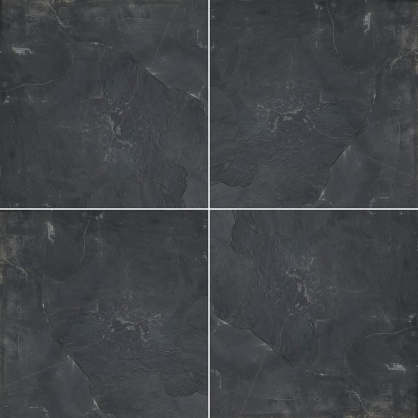 MSI Surfaces Floor Tiles Granite Countertops Premium Black Gauged 12" x 12"