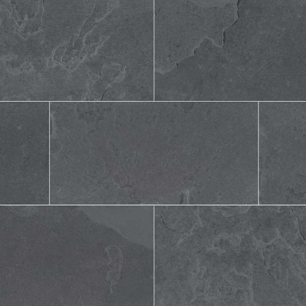 MSI Surfaces Floor Tiles Montauk Black Gauged 12" x 24"