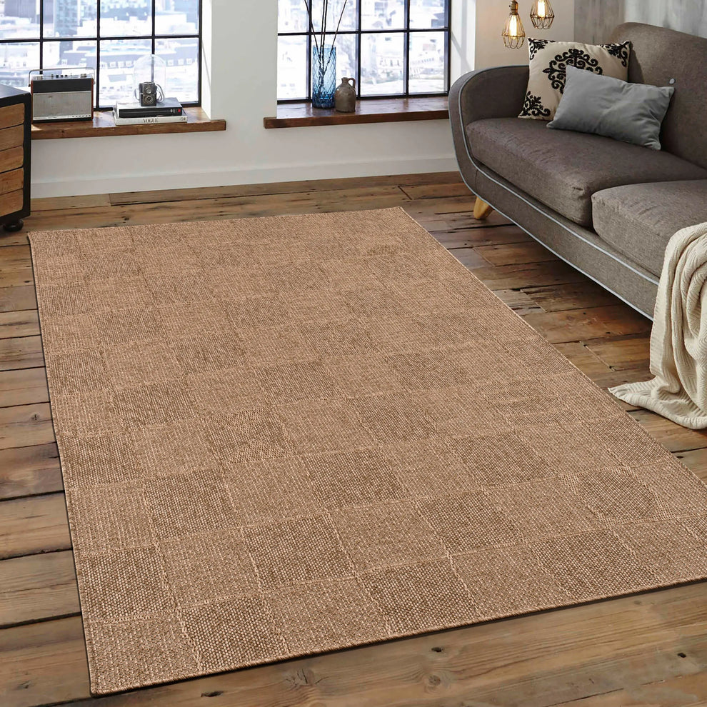 beige brown tribal checkered living room bedroom area rug - 2'7" x 4'11" 1 beige brown tribal checkered living room bedroom area rug - 2'7" x 4'11"