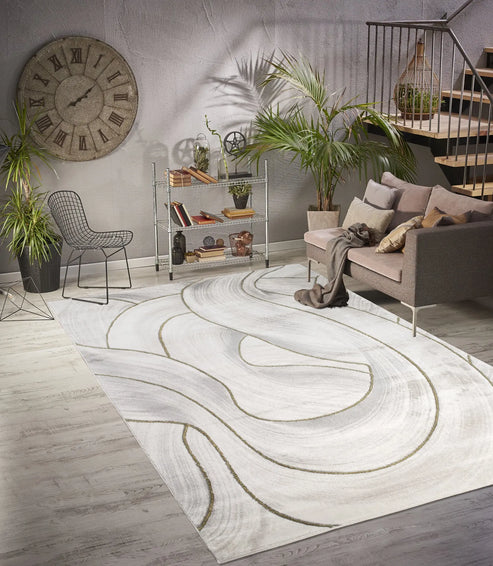 grey gold abstract luxury modern minimalist contemporary area rug - 6'7" x 9'2" 1 grey gold abstract luxury modern minimalist contemporary area rug - 6'7" x 9'2"