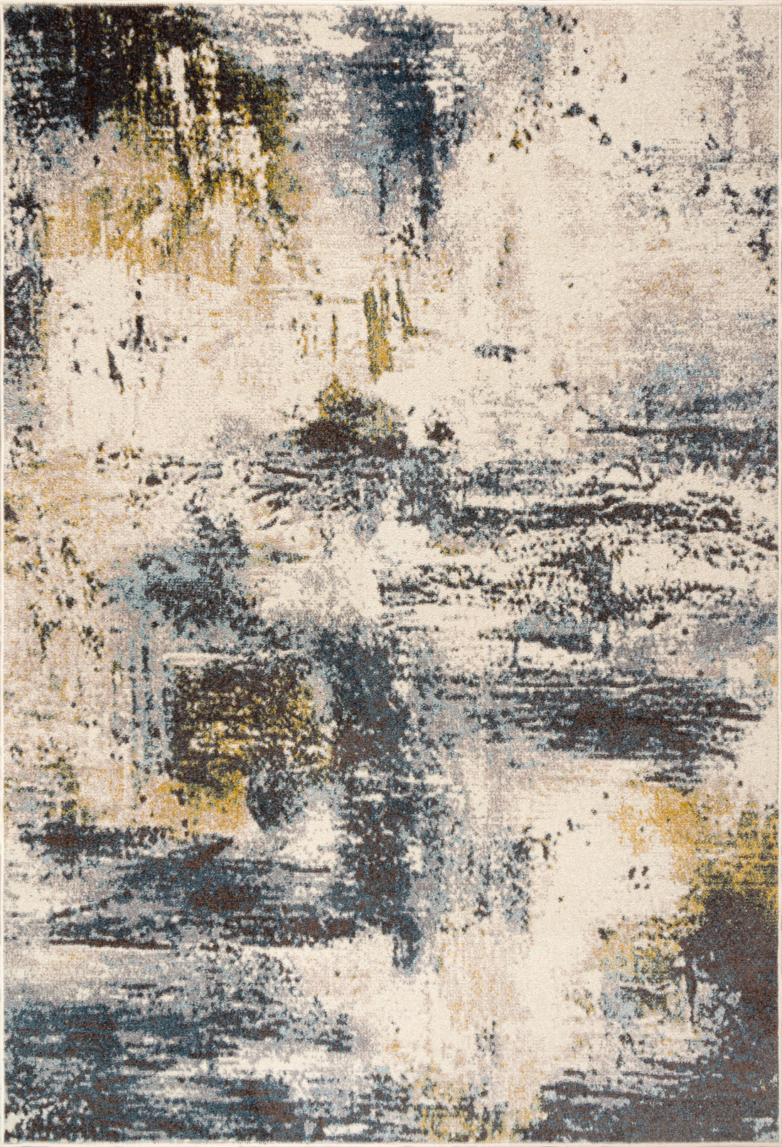 logan beige blue multicolor abstract rustic living room rugs - 3'11" x 5'3" 2 logan beige blue multicolor abstract rustic living room rugs - 3'11" x 5'3" - image 2