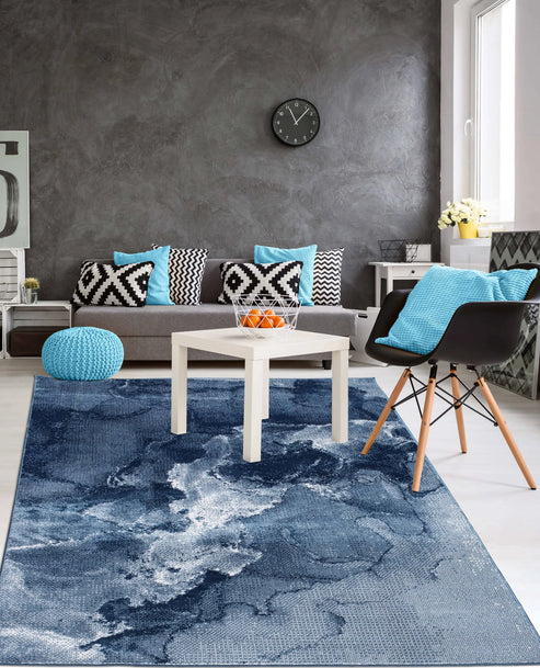 azra blue abstract contemporary marble minimal design area rug - 9' x 12'5" 1 azra blue abstract contemporary marble minimal design area rug - 9' x 12'5"