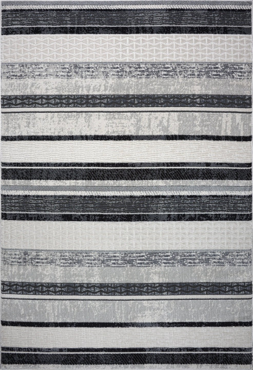 lucas dark light grey modern contemporary area rug - 6'7" x 9'2" 2 lucas dark light grey modern contemporary area rug - 6'7" x 9'2" - image 2