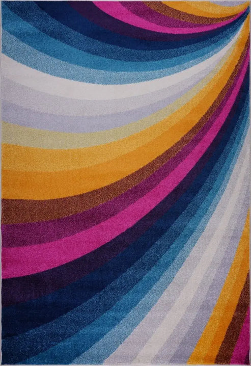 ladole opal abstract style modern indoor rainbow rug - 5'2" x 7'5" 2 ladole opal abstract style modern indoor rainbow rug - 5'2" x 7'5" - image 2