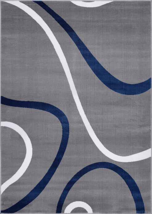 ladole rugs beautiful soft turkish gray blue contemporary spriral area rug carpet - 5'2" x 7'5" 2 ladole rugs beautiful soft turkish gray blue contemporary spriral area rug carpet - 5'2" x 7'5" - image 2