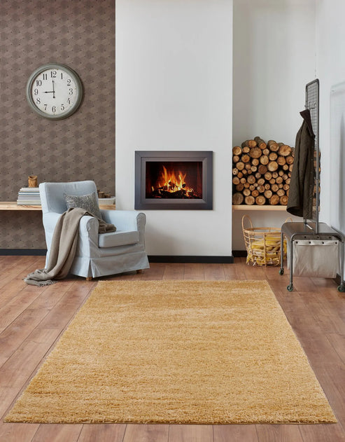 ladole rugs solid mustard yellow shaggy meknes durable medium pile indoor area rug carpet - 6'5" x 9'5" 1 ladole rugs solid mustard yellow shaggy meknes durable medium pile indoor area rug carpet - 6'5" x 9'5"