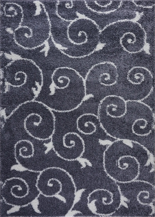 ladole rugs shaggy rabat abstract pattern sustainable spirals style indoor small mat doormat rug in dark gray white - 6'5" x 9'5" 2 ladole rugs shaggy rabat abstract pattern sustainable spirals style indoor small mat doormat rug in dark gray white - 6'5" x 9'5" - image 2