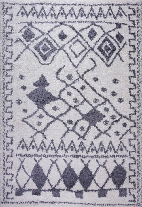 ladole rugs grant shaggy asilah abstract modern abstract turkish indoor small mat doormat rug in dark gray white - 5'2" x 7'5" 2 ladole rugs grant shaggy asilah abstract modern abstract turkish indoor small mat doormat rug in dark gray white - 5'2" x 7'5" - image 2