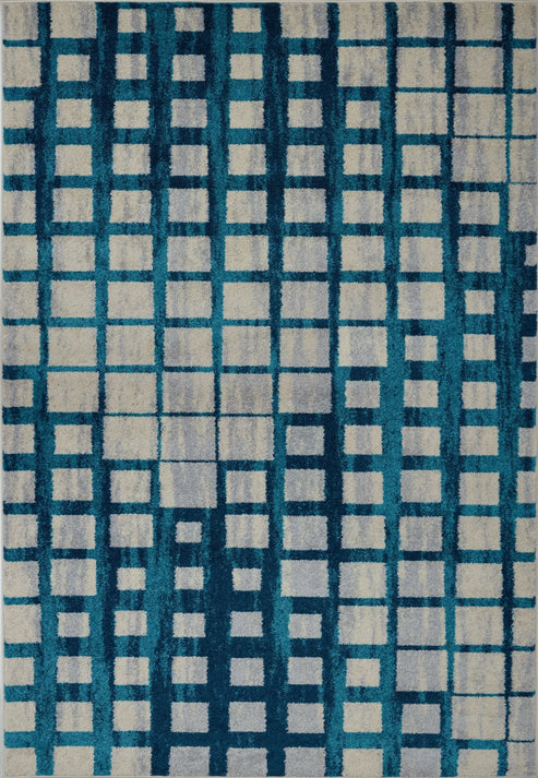 eaton centre blue beige area rug - 6'5" x 9'5" 2 eaton centre blue beige area rug - 6'5" x 9'5" - image 2
