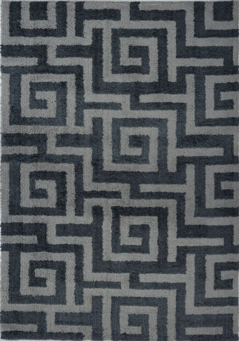 calgary micro fiber shaggy gray area rug - 5'2" x 7'5" 2 calgary micro fiber shaggy gray area rug - 5'2" x 7'5" - image 2