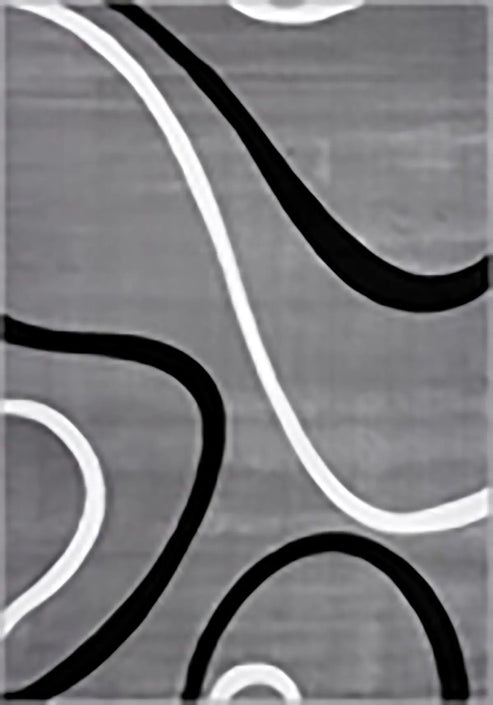 turkish grey contemporary spiral area rug - 6'5" x 9'5" 2 turkish grey contemporary spiral area rug - 6'5" x 9'5" - image 2