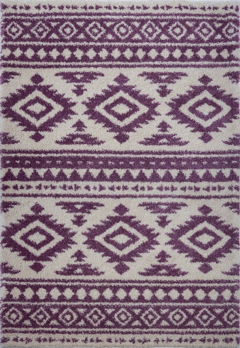 damask trellis ivory berry purple shaggy area rug - 6'5" x 9'5" 1 damask trellis ivory berry purple shaggy area rug - 6'5" x 9'5"