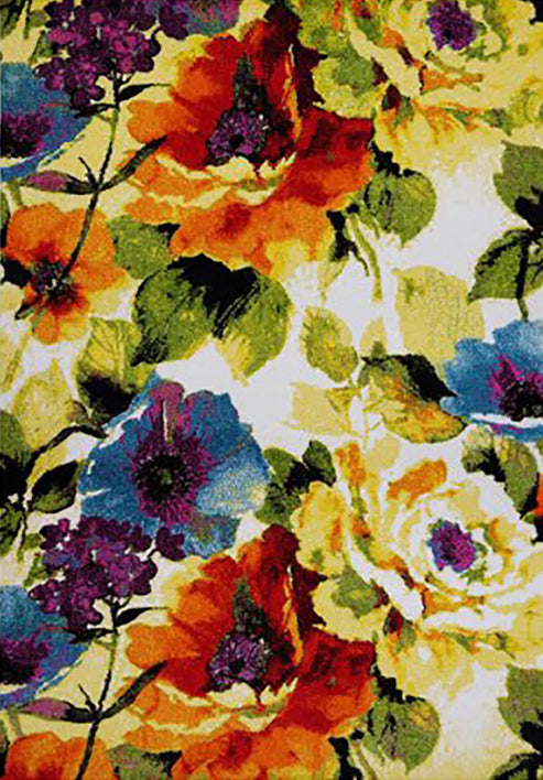 multi color floral area rug - 6'5" x 9'5" 2 multi color floral area rug - 6'5" x 9'5" - image 2