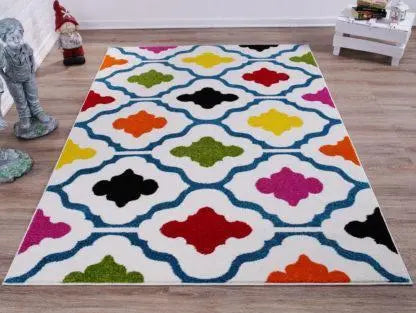 cream multi trellis kids area rug - 6'7" x 9'6" 2 cream multi trellis kids area rug
- 6'7" x 9'6" - image 2