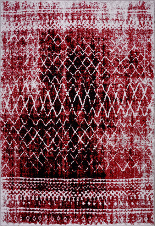 verona red black diamond pattern area rug - 7'10" x 10'5" 2 verona red black diamond pattern area rug - 7'10" x 10'5" - image 2