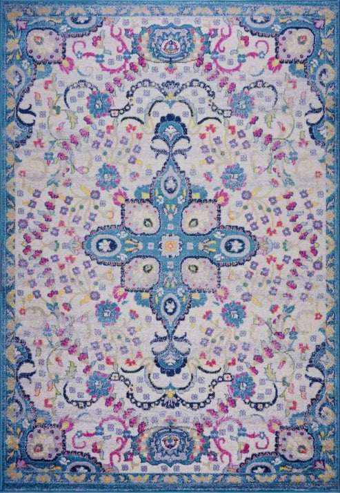 darcy persian traditional design indoor blue area rugs - 7'10" x 10'5" 1 darcy persian traditional design indoor blue area rugs - 7'10" x 10'5"